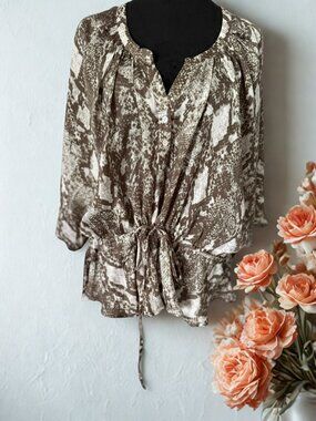 Snakeskin Look Blouse
